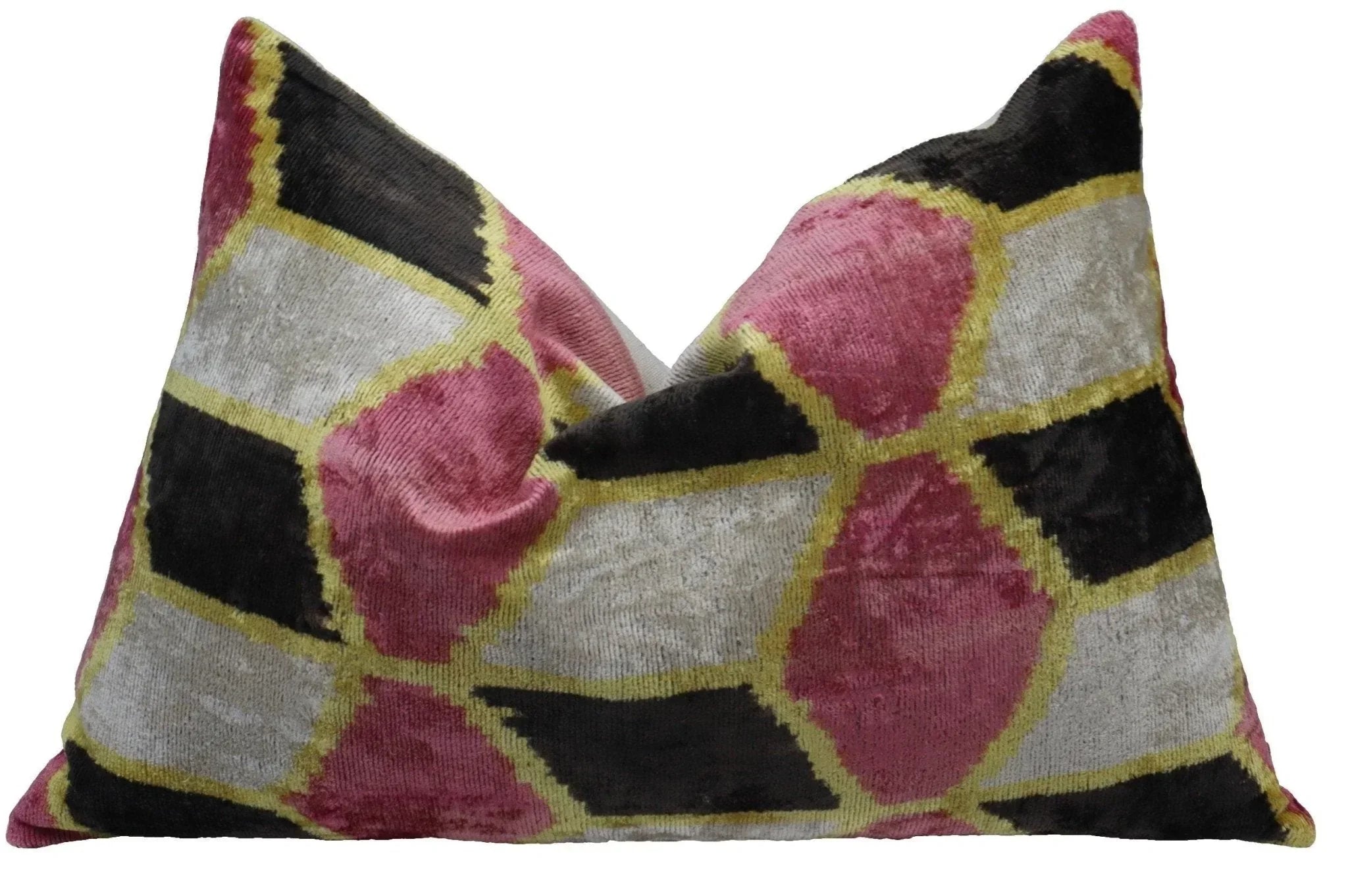 Canvello Decorative Dirty Pink Velvet Throw Pillow - 16x24 in Canvello