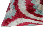 Canvello Decorative Gray Pink Geometric Throw Pillow Down Feather Filled - 16x24 in, texture detail - House Of Avana