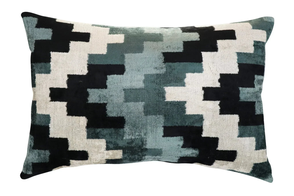 Canvello Decorative Gray Throw Pillow Down Filled - 16x24 in Canvello