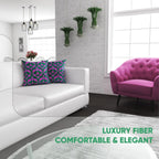 Canvello Decorative Green Pink Pillows For Couch with Down Insert - 18x18 in Canvello