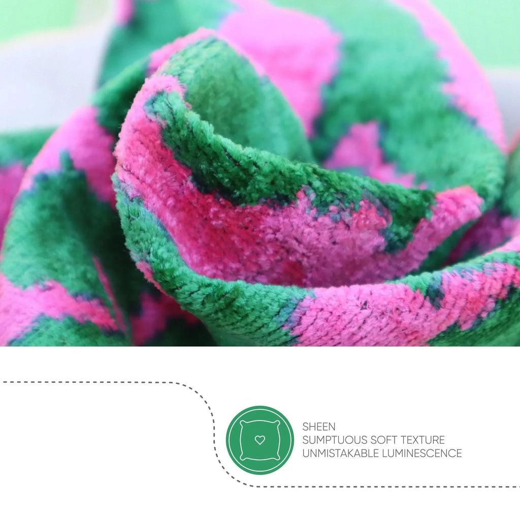 Canvello Decorative Green Pink Pillows For Couch with Down Insert - 18x18 in Canvello