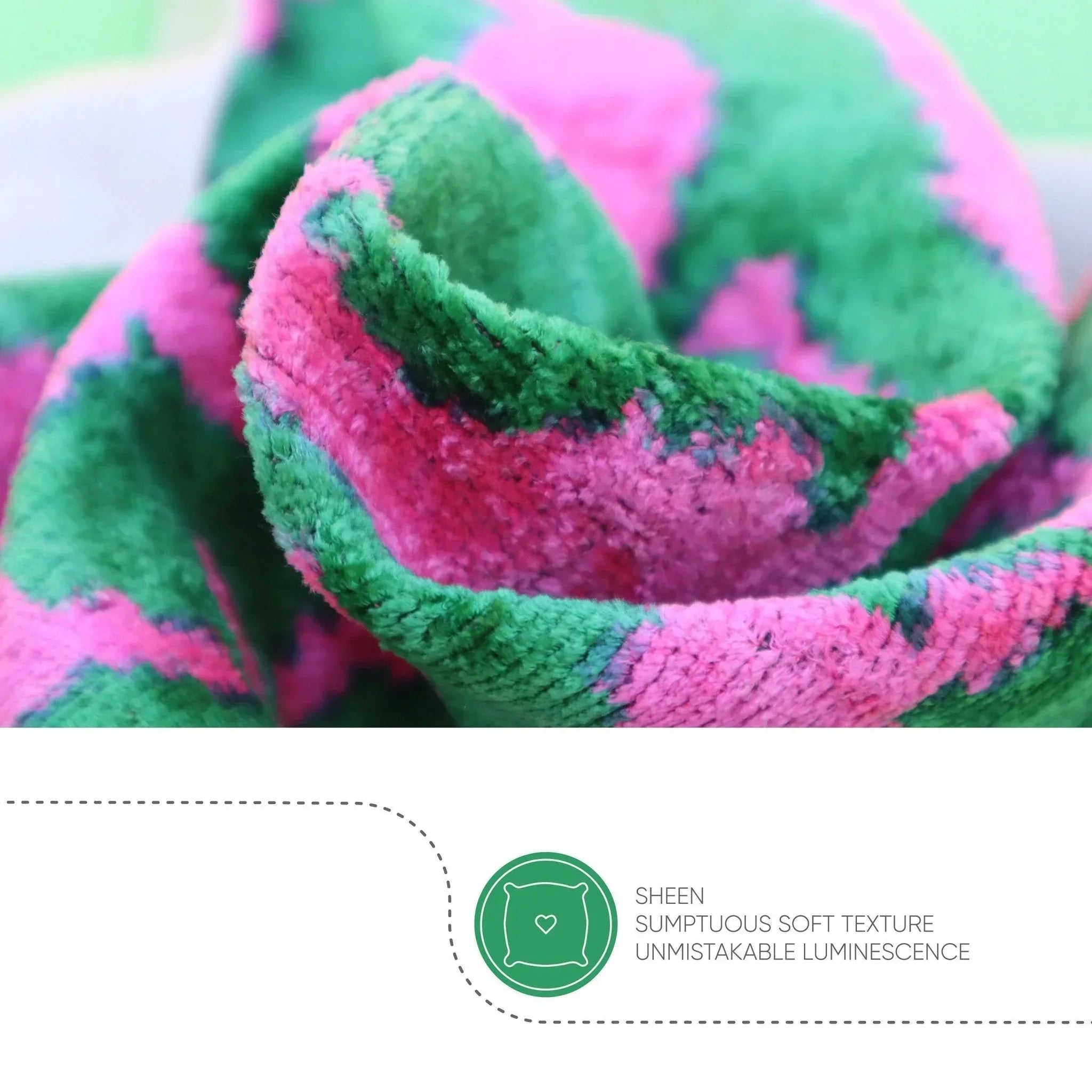 Canvello Decorative Green Pink Pillows For Couch with Down Insert - 18x18 in Canvello