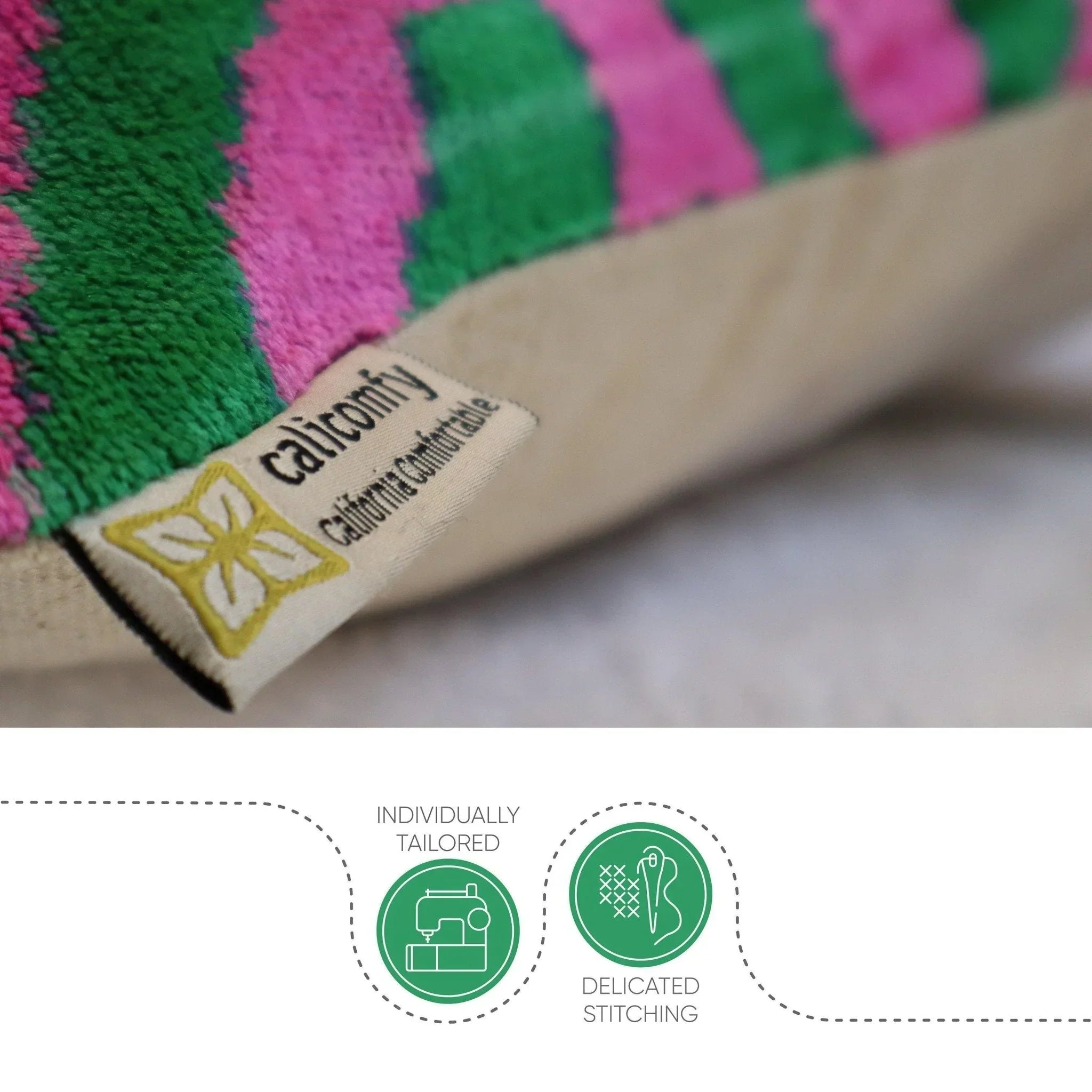 Canvello Decorative Green Pink Pillows For Couch with Down Insert - 18x18 in Canvello