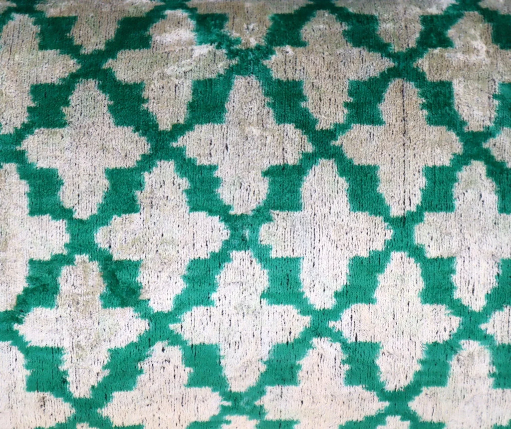 Canvello Decorative Green Throw Pillow Down Filled - 16x24 in, back view - House Of Avana