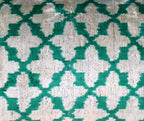 Canvello Decorative Green Throw Pillow Down Filled - 16x24 in, back view - House Of Avana