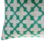 Canvello Decorative Green Throw Pillow Down Filled - 16x24 in, detail shot - House Of Avana