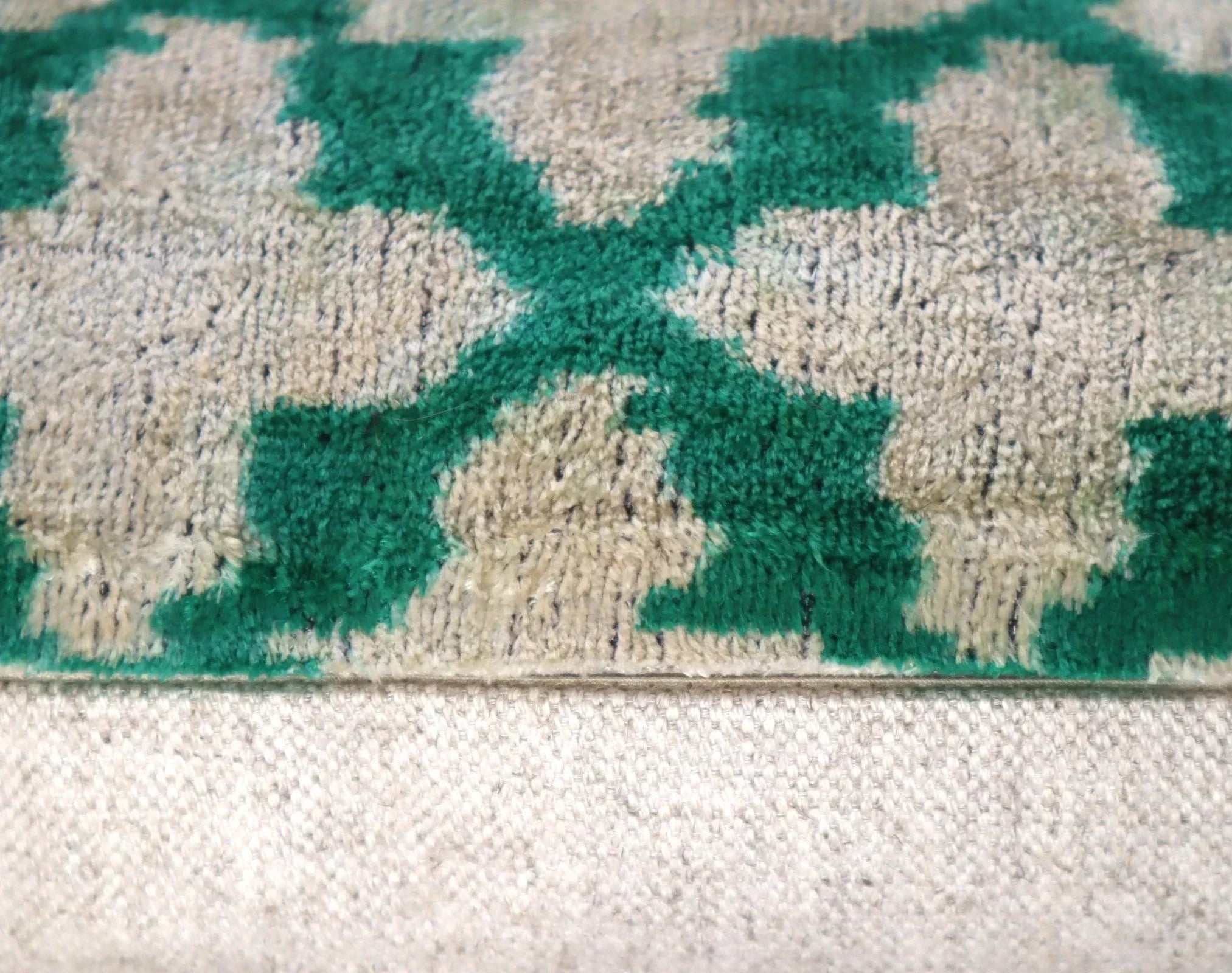 Canvello Decorative Green Throw Pillow Down Filled - 16x24 in, angled view - House Of Avana