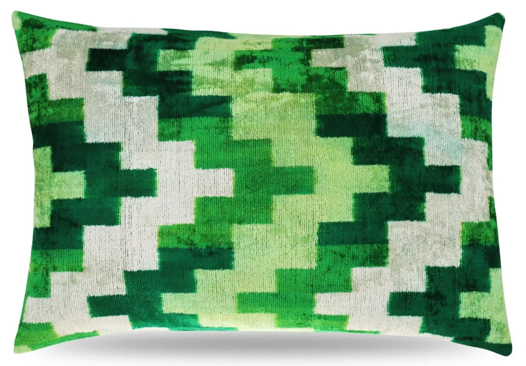 Canvello Decorative Green Throw Pillow Down Filled - 16x24 in Canvello