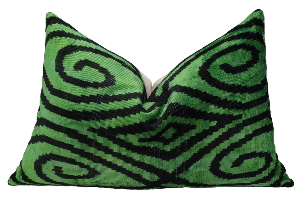Canvello Decorative Green Throw Pillows for Couch - 16x24 in, back view - House Of Avana