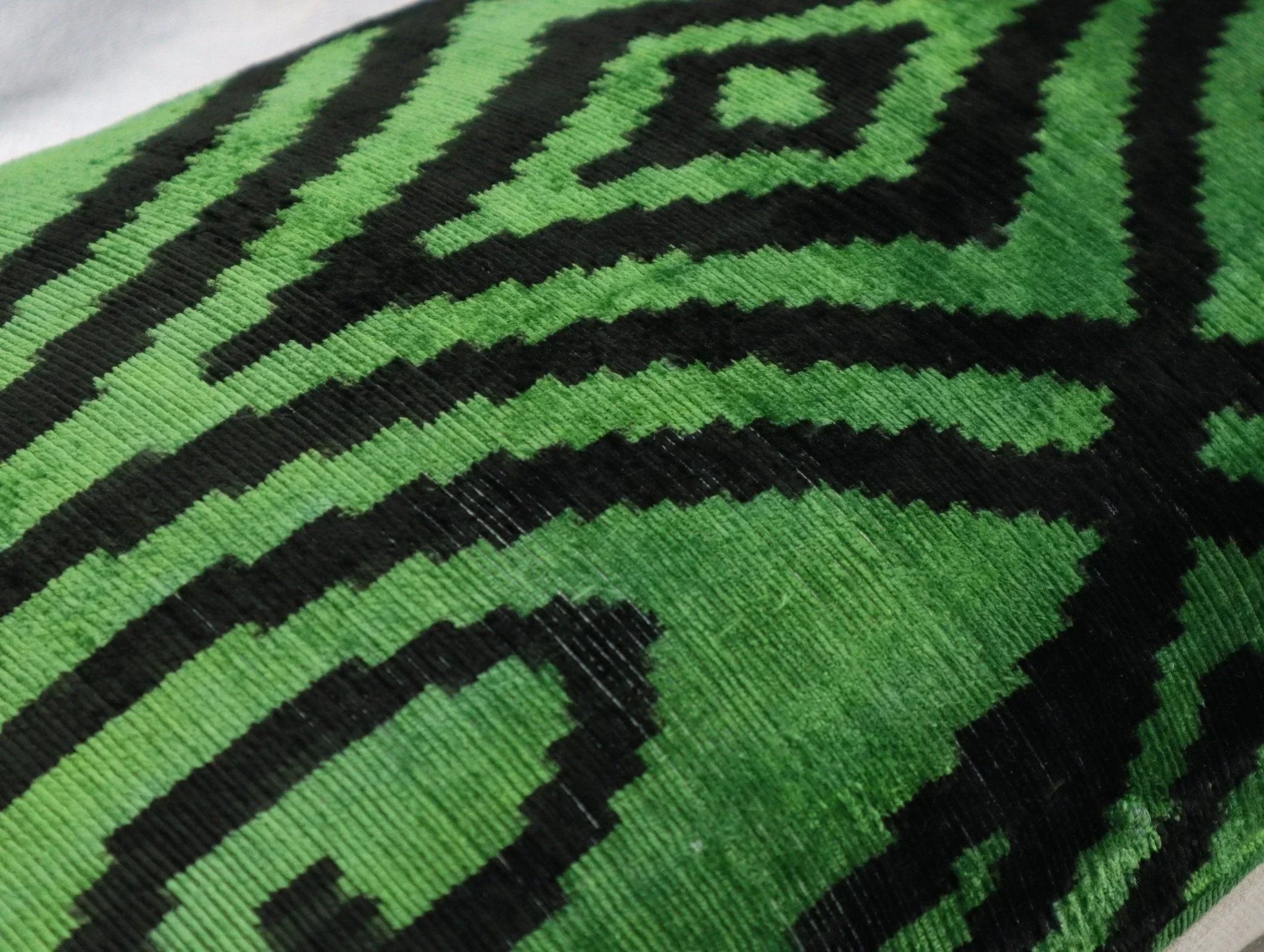 Canvello Decorative Green Throw Pillows for Couch - 16x24 in, angled view - House Of Avana