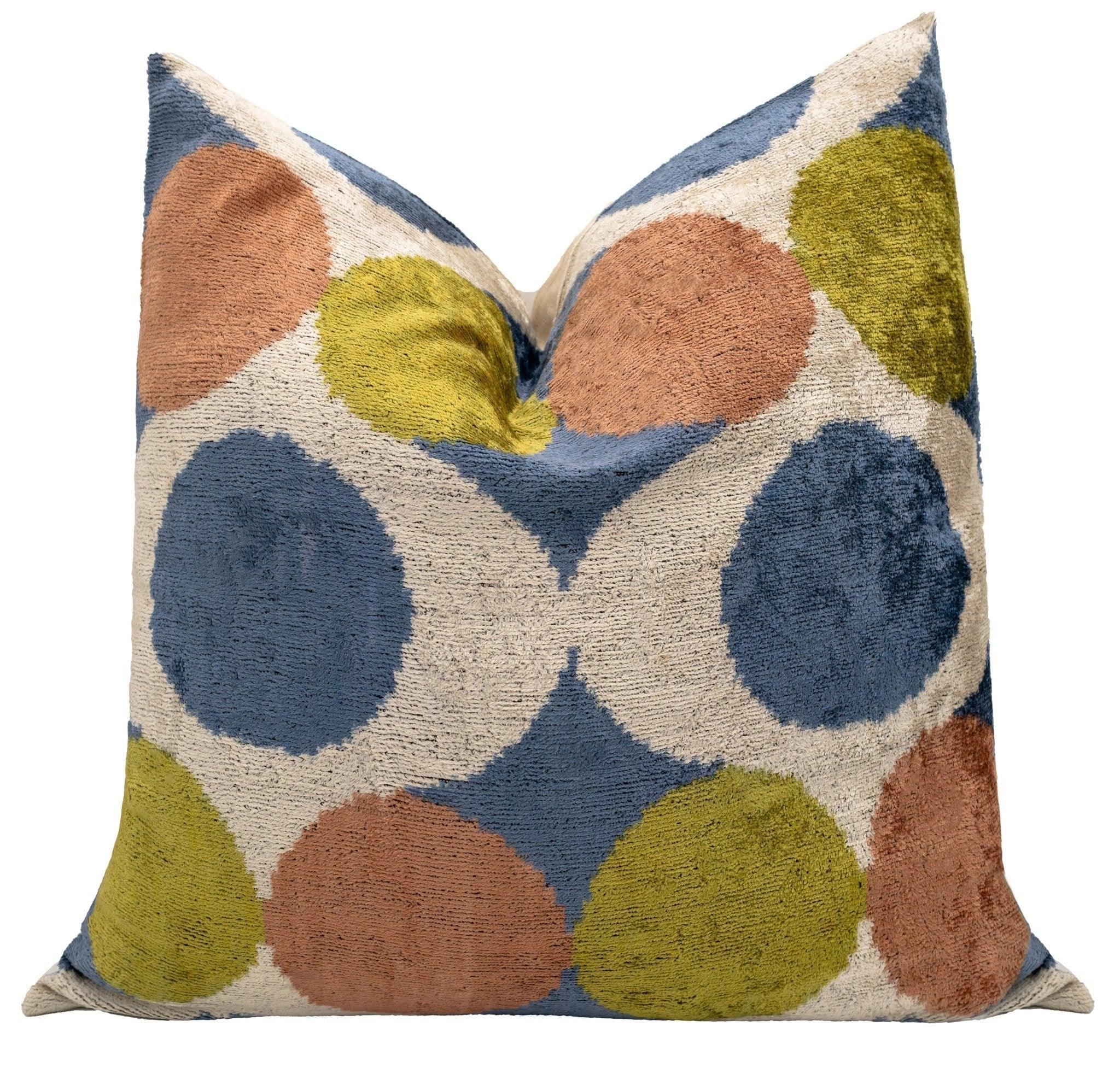 Canvello Decorative Multicolor Throw Pillow - 24"x24", front view - House Of Avana