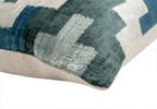 Canvello Decorative Navy Blue Gray Throw Pillow Down Filled - 16x24 in Canvello