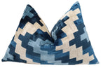 Canvello Decorative Navy Blue Throw Pillow Down Filled - 16x24 in Canvello