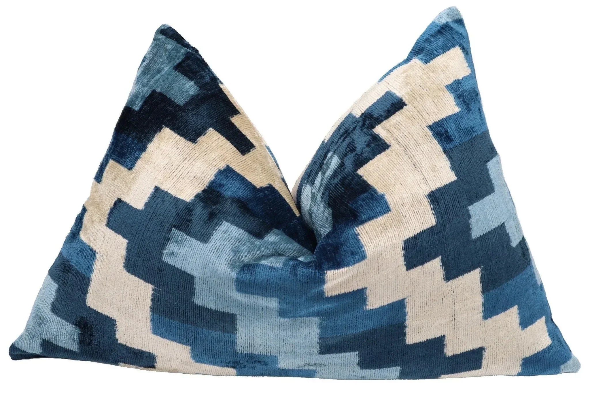 Canvello Decorative Navy Blue Throw Pillow Down Filled - 16x24 in Canvello