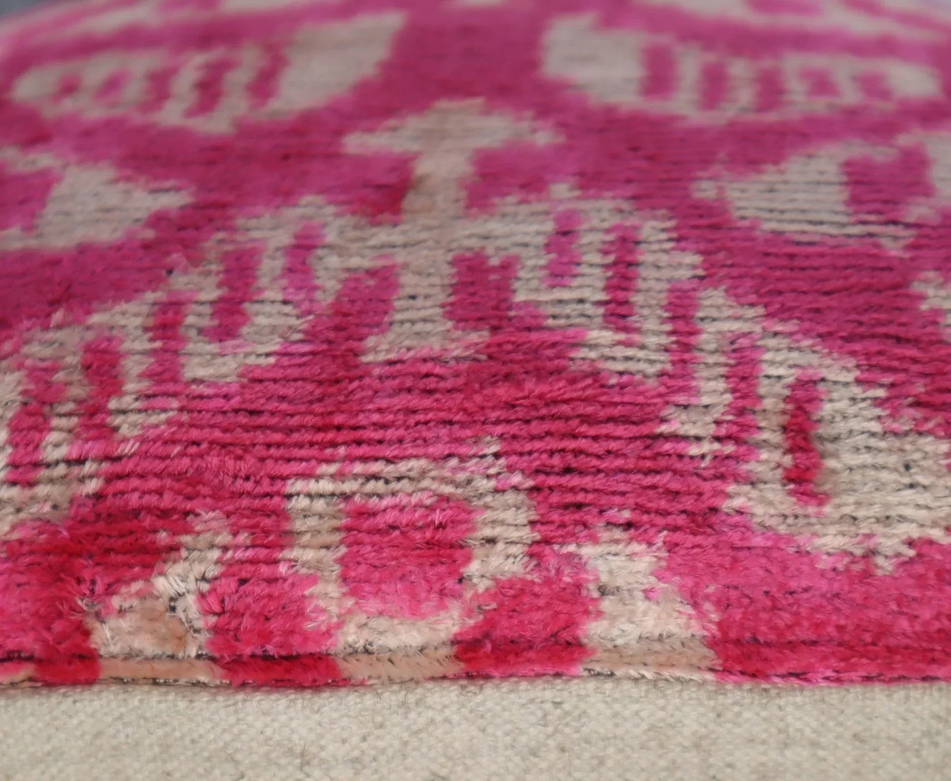 Canvello Decorative Pink Beige Geometric Throw Pillow Down Feather Filled - 16x16 in Canvello