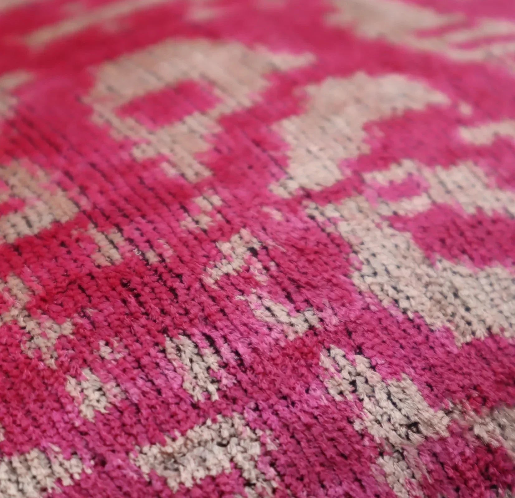 Canvello Decorative Pink Beige Geometric Throw Pillow Down Feather Filled - 16x16 in Canvello