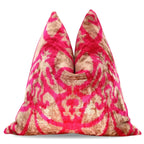 Canvello Decorative Pink Beige Geometric Throw Pillow Down Feather Filled - 16x16 in, detail shot - House Of Avana