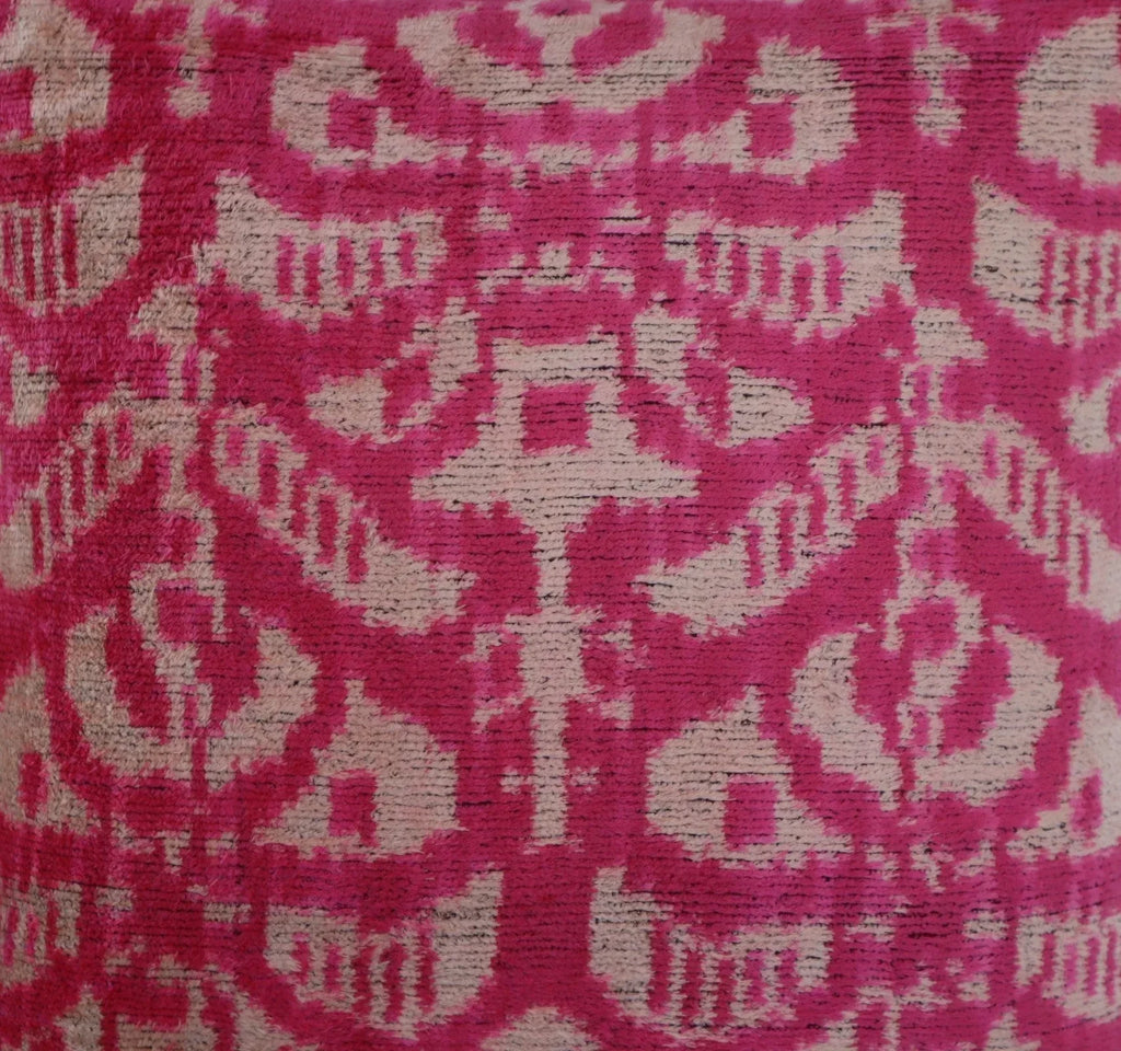 Canvello Decorative Pink Beige Geometric Throw Pillow Down Feather Filled - 16x16 in Canvello