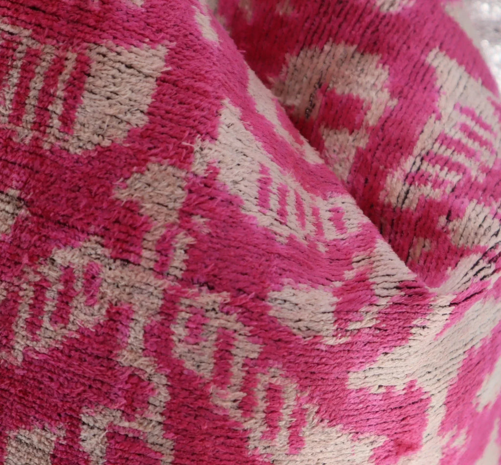 Canvello Decorative Pink Beige Geometric Throw Pillow Down Feather Filled - 16x16 in Canvello