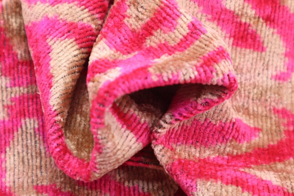 Canvello Decorative Pink Beige Geometric Throw Pillow Down Feather Filled - 16x24 in Canvello