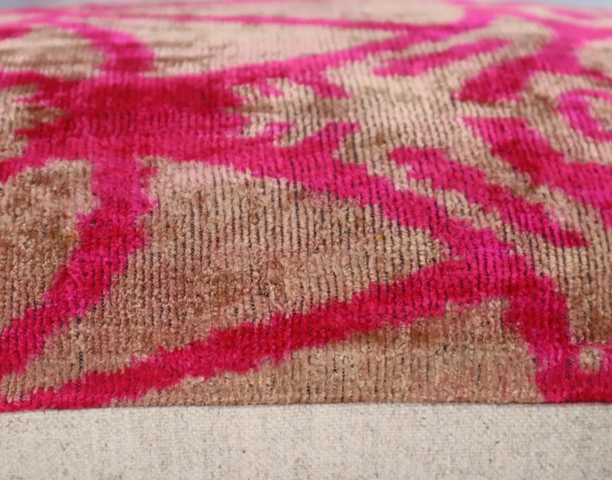 Canvello Decorative Pink Beige Geometric Throw Pillow Down Feather Filled - 16x24 in Canvello