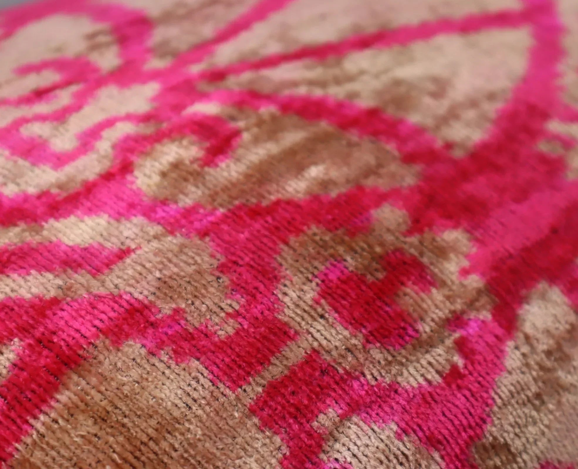 Canvello Decorative Pink Beige Geometric Throw Pillow Down Feather Filled - 16x24 in Canvello
