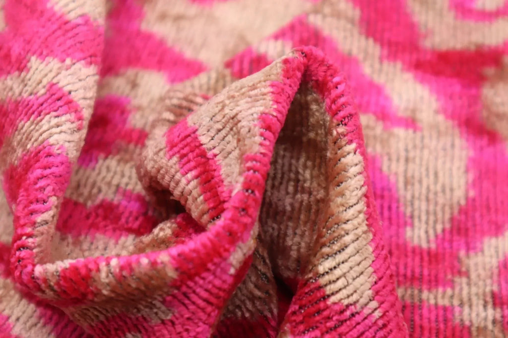Canvello Decorative Pink Beige Geometric Throw Pillow Down Feather Filled - 16x24 in Canvello
