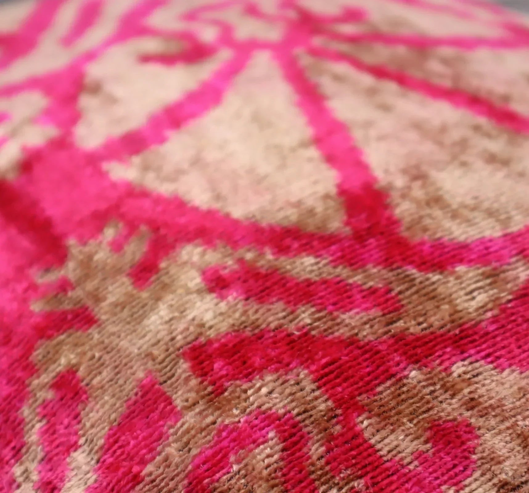 Canvello Decorative Pink Beige Geometric Throw Pillow Down Feather Filled - 16x24 in Canvello