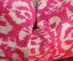 Canvello Decorative Pink Beige Geometric Throw Pillow Down Feather Filled - 16x24 in Canvello