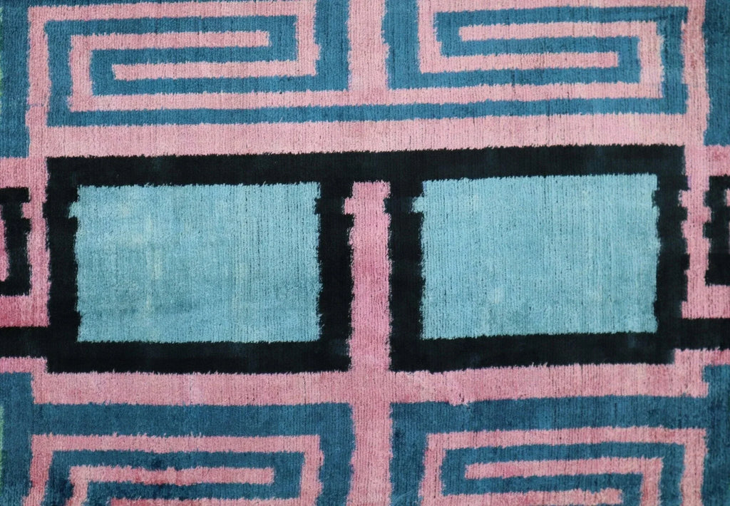 Canvello Decorative Pink Blue Lumbar Throw Pillow Down Filled - 16x24 in Canvello
