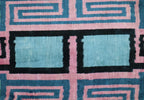 Canvello Decorative Pink Blue Lumbar Throw Pillow Down Filled - 16x24 in Canvello