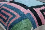 Canvello Decorative Pink Blue Lumbar Throw Pillow Down Filled - 16x24 in Canvello