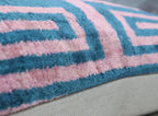 Canvello Decorative Pink Blue Lumbar Throw Pillow Down Filled - 16x24 in Canvello