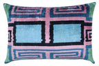Canvello Decorative Pink Blue Lumbar Throw Pillow Down Filled - 16x24 in Canvello