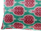 Canvello Decorative Pink Green Pomegranate Pattern Geometric Throw Pillow Down Feather Filled - 16x24 in Canvello