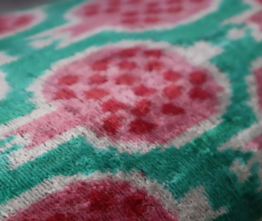 Canvello Decorative Pink Green Pomegranate Pattern Geometric Throw Pillow Down Feather Filled - 16x24 in Canvello