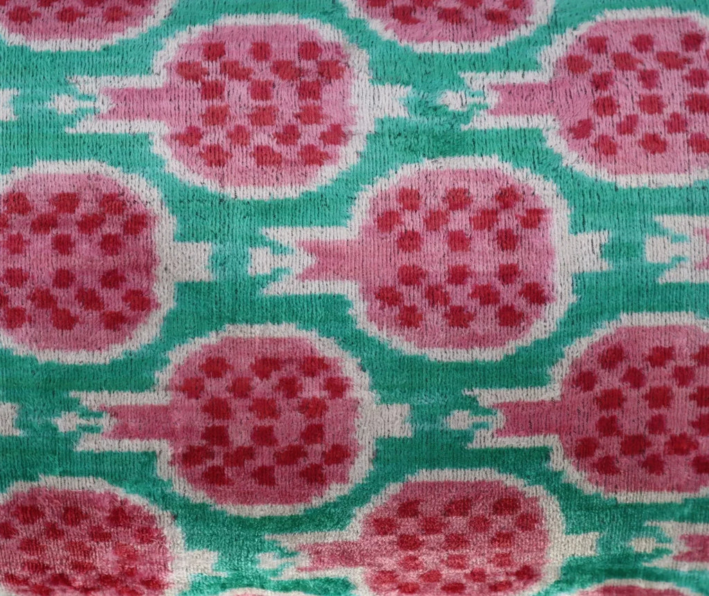 Canvello Decorative Pink Green Pomegranate Pattern Geometric Throw Pillow Down Feather Filled - 16x24 in Canvello