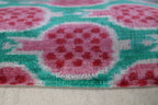Canvello Decorative Pink Green Pomegranate Pattern Geometric Throw Pillow Down Feather Filled - 16x24 in Canvello
