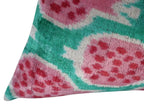 Canvello Decorative Pink Green Pomegranate Pattern Geometric Throw Pillow Down Feather Filled - 16x24 in Canvello