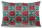 Canvello Decorative Pink Green Pomegranate Pattern Geometric Throw Pillow Down Feather Filled - 16x24 in Canvello