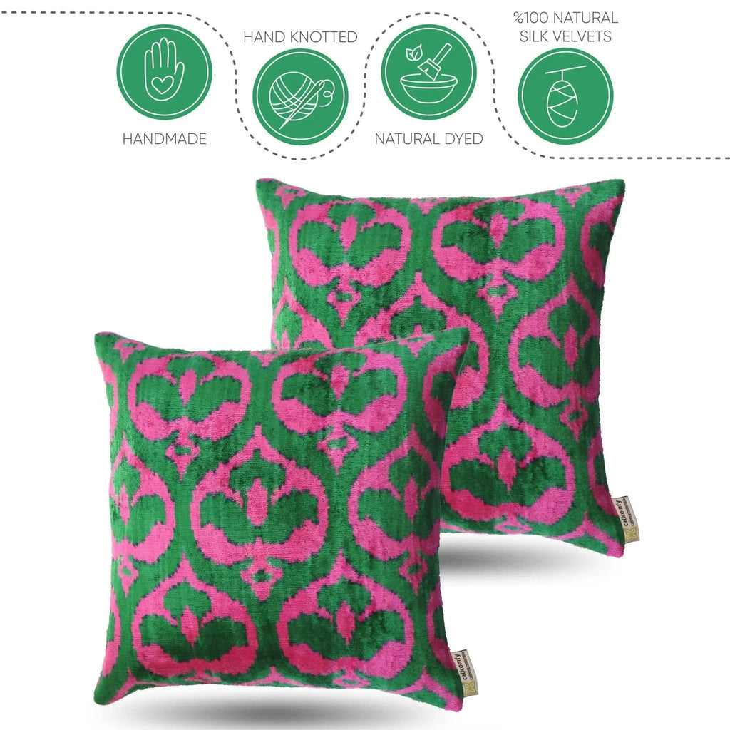 Canvello Decorative Pink Pillows For Couch - 18x18 |Set of 2| Canvello