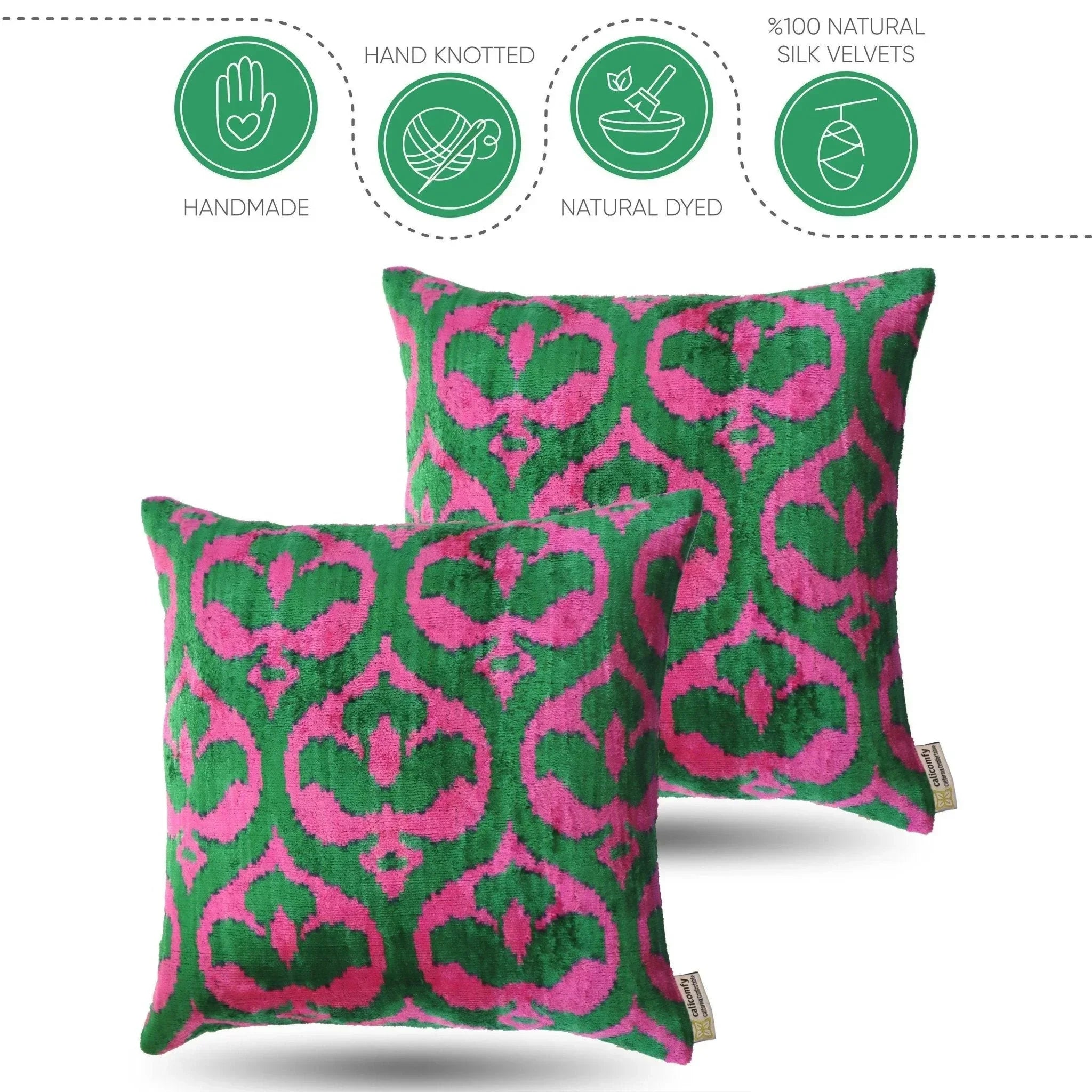 Canvello Decorative Pink Pillows For Couch - 18x18 |Set of 2| Canvello