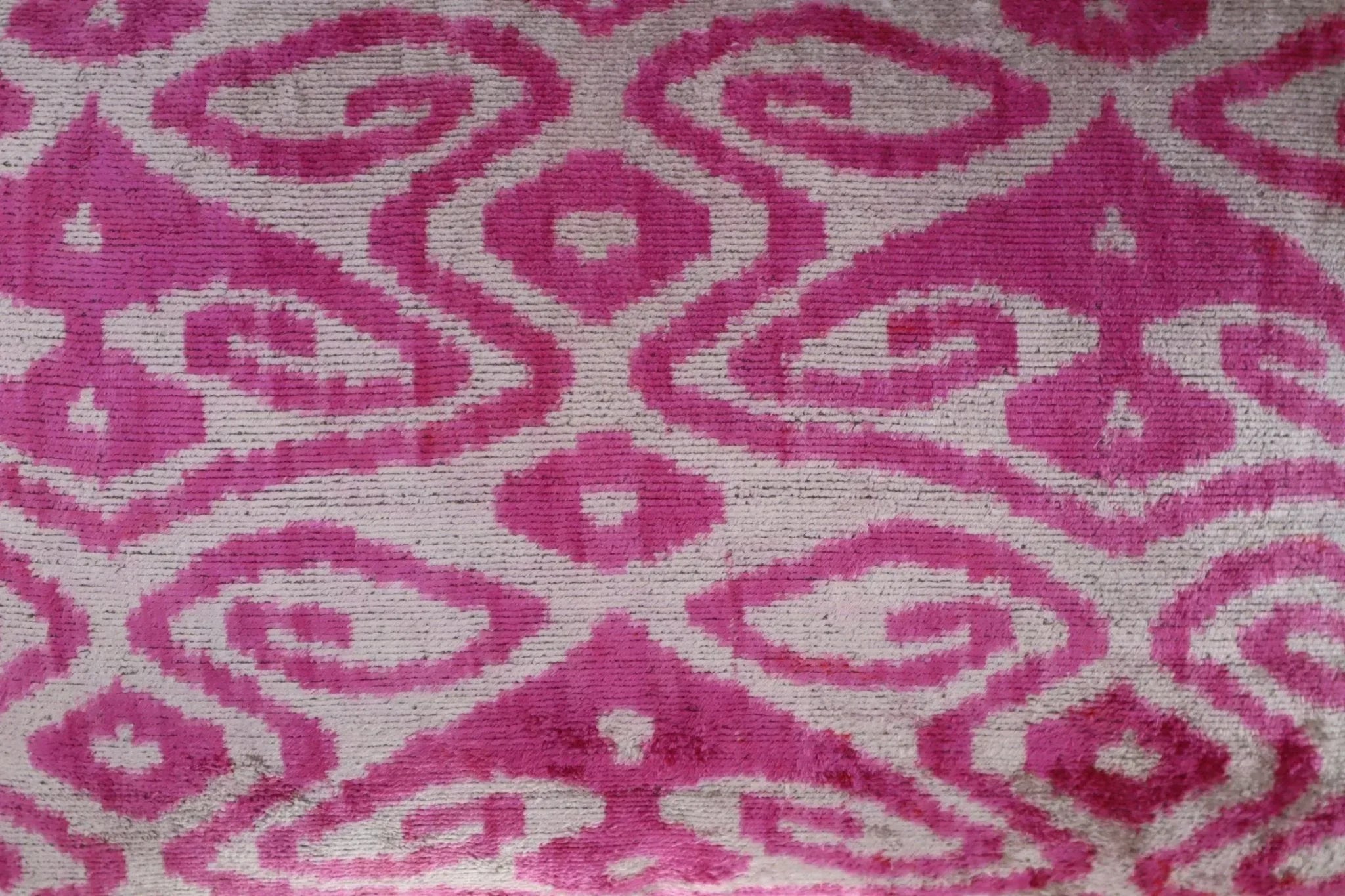 Canvello Decorative Pink Purple Geometric Throw Pillow Down Feather Filled - 16x24 in, side view - House Of Avana