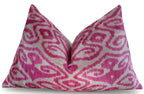 Canvello Decorative Pink Purple Geometric Throw Pillow Down Feather Filled - 16x24 in, lifestyle image - House Of Avana