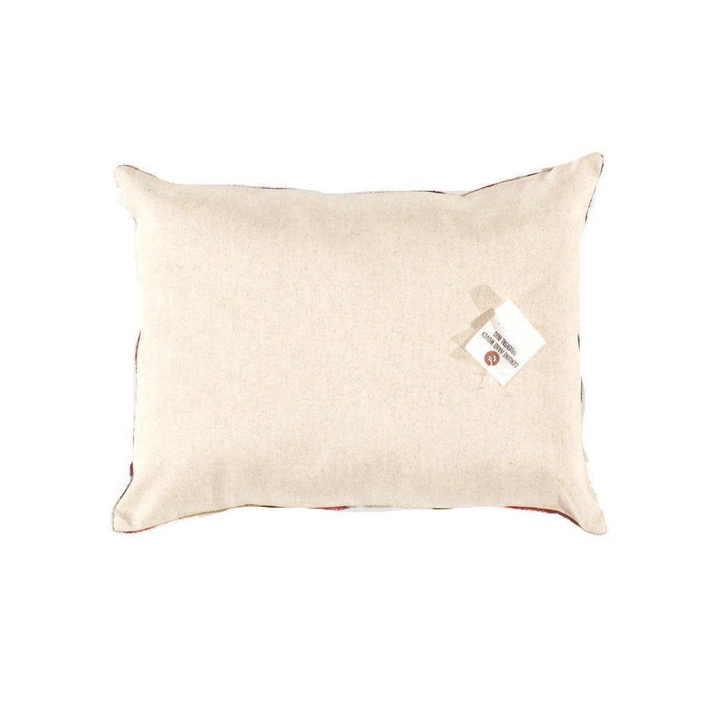 Canvello Decorative Velvet Ikat Throw Pillow - 16" X 20", back view - House Of Avana