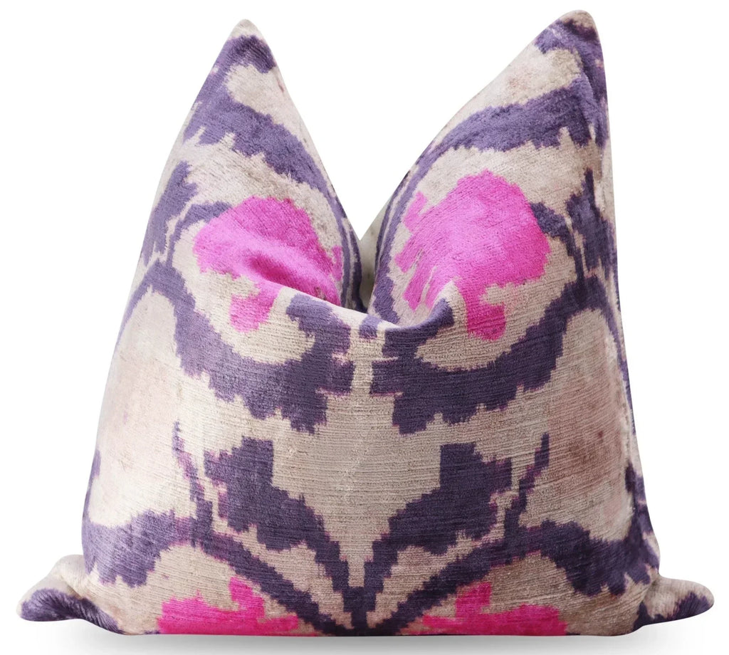 Canvello Earth Tones Pink Pillows with Luxury Decorative Cover - 16x16 in, side view - House Of Avana