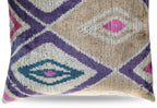 Canvello Earth Tones Velvet Turkish Ikat Pillow - 16'' X 16', lifestyle image - House Of Avana