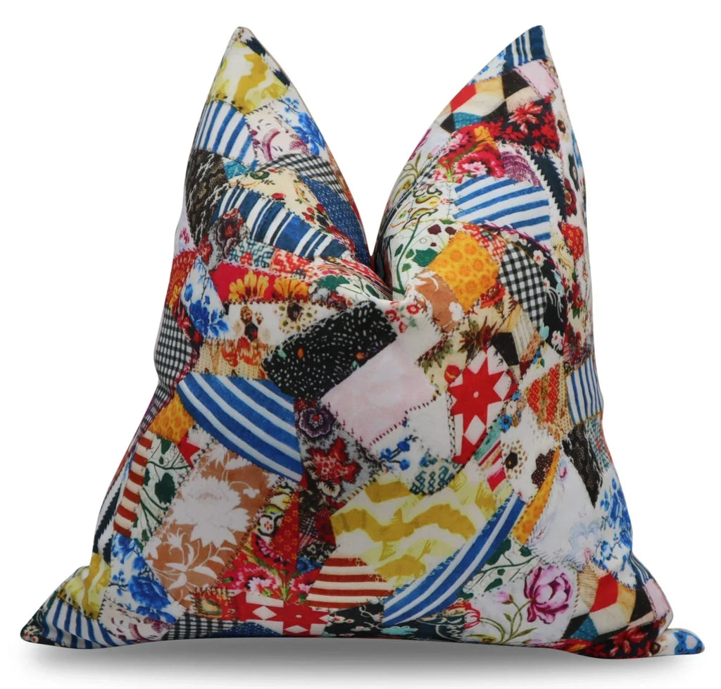 Canvello Elegance in Bloom Print Silk Throw Pillow Canvello