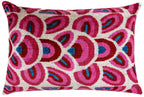Canvello Elegant 16x24 Inch Handmade Decorative Pillow with Geometric Swirl Pattern - Soft Silk Velvet -Soft and Plush Feather-Down Fill Canvello