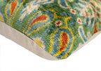 Canvello Exquisite 16x24 in Handmade Ikat Silk Velvet Pillow with Premium Down Feather Insert – Vibrant Vegetable Dyed Colors Canvello